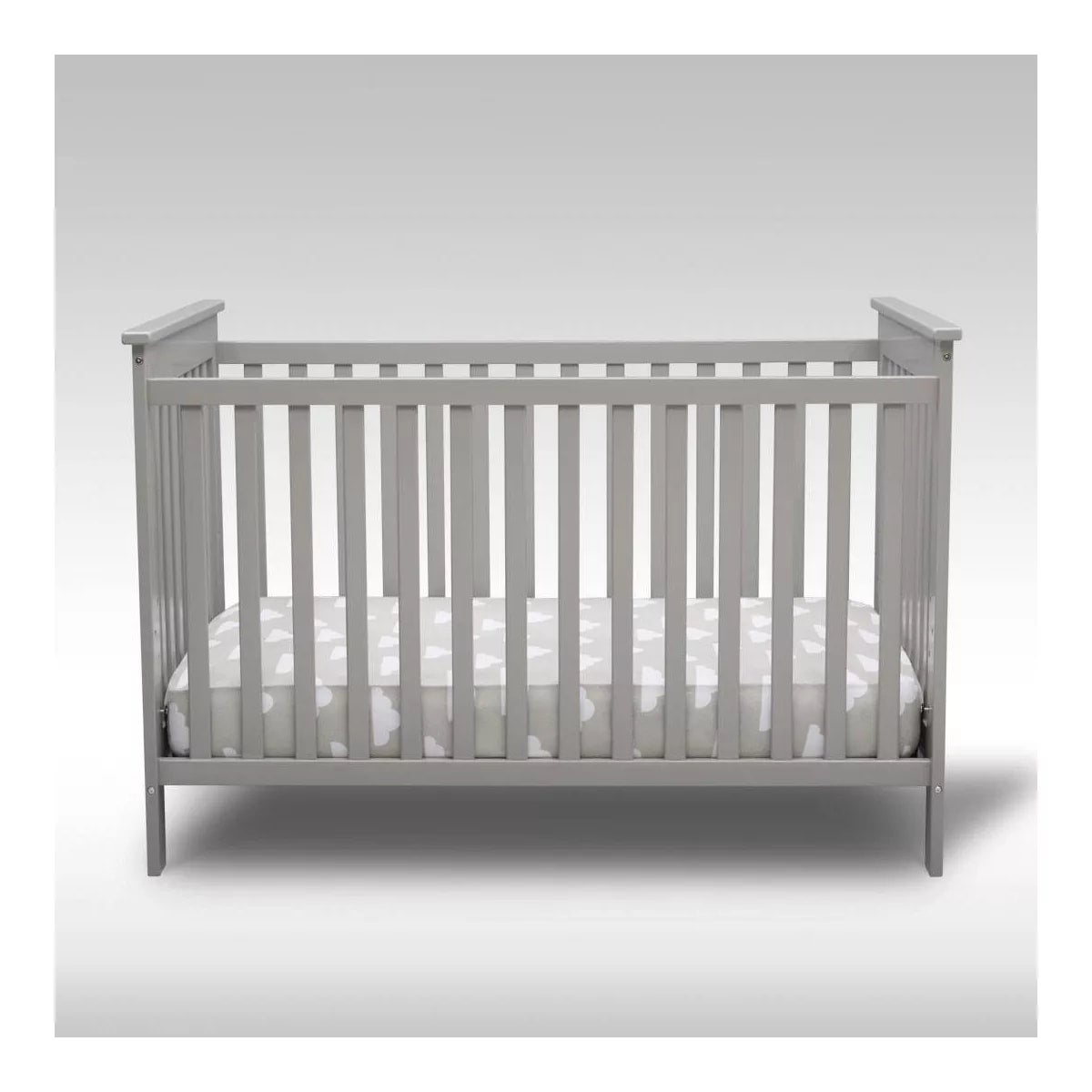 Delta Children Adley 3 in 1 Convertible Crib Gray Bargain Barn