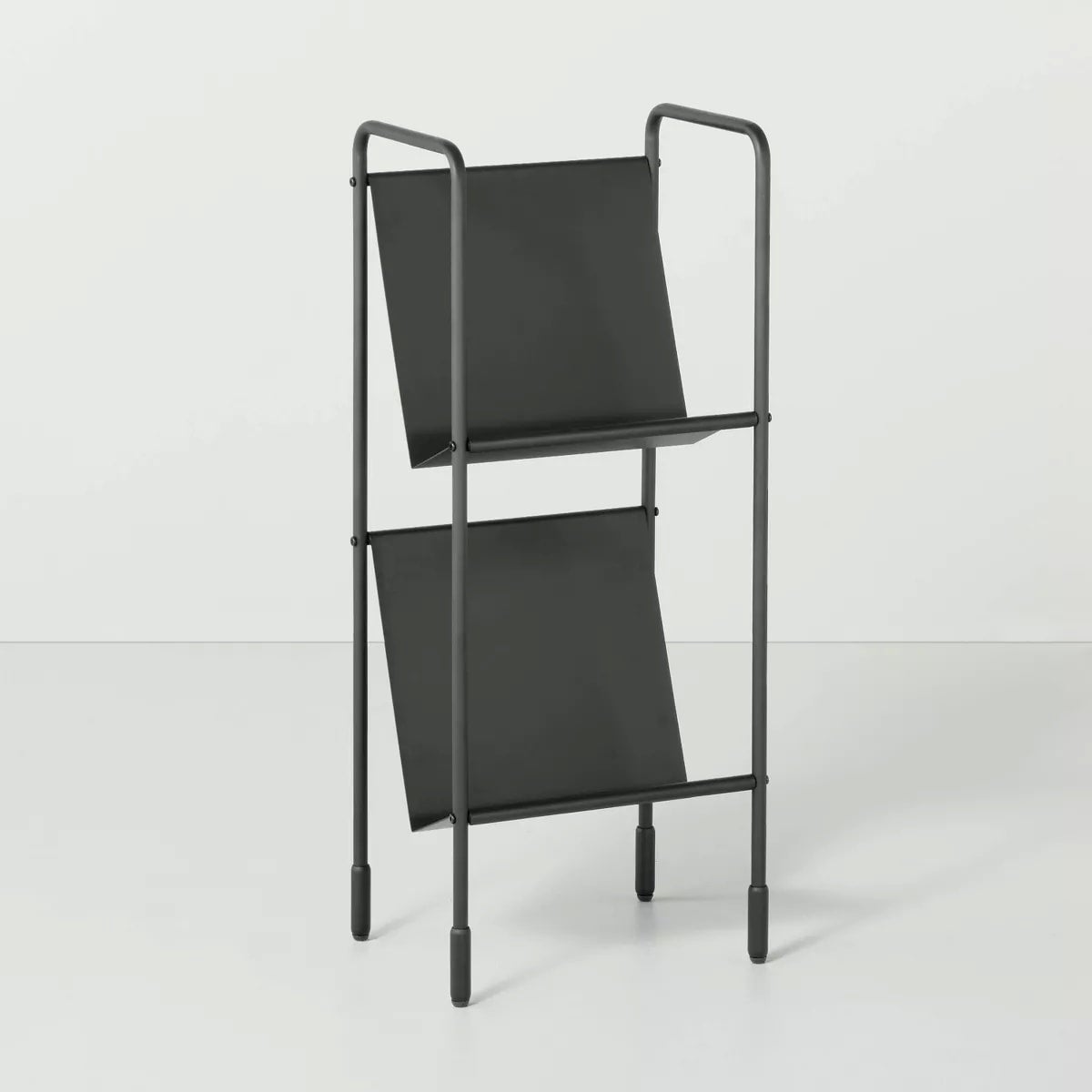 TwoTier Metal Vinyl Record Storage Rack Black Hearth & Hand™ with