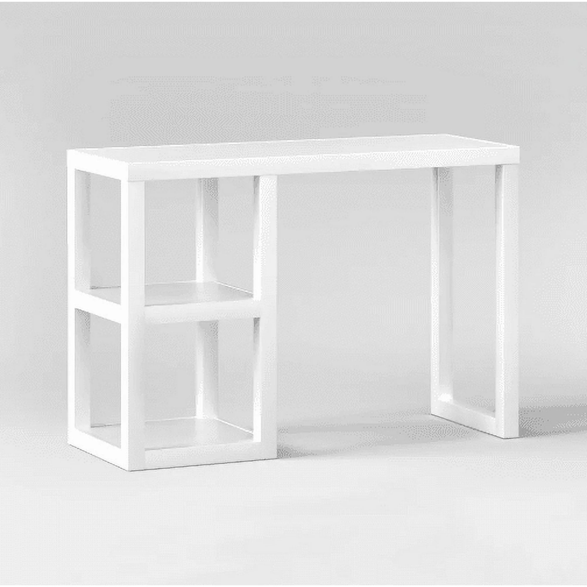 Threshold Console Desk White Finish Solid Wood Legs Bargain Barn